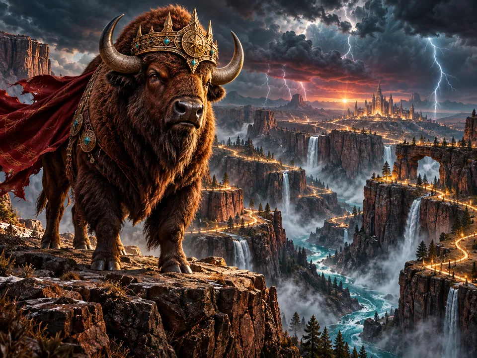 Editorial illustration for Buffalo King Megaways